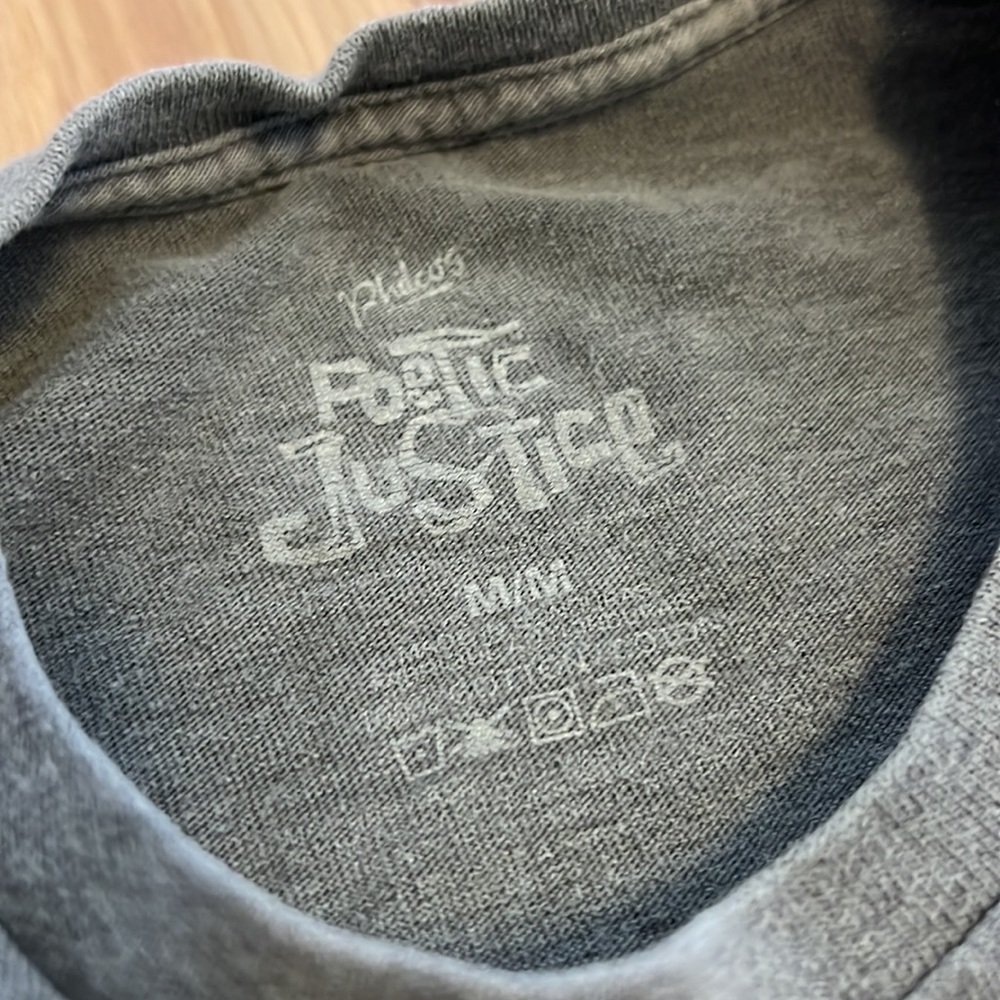 Tupac Poetic Justice T-Shirt Men’s Medium Gray “A Street Romance” LA Unisex M - Picture 5 of 6
